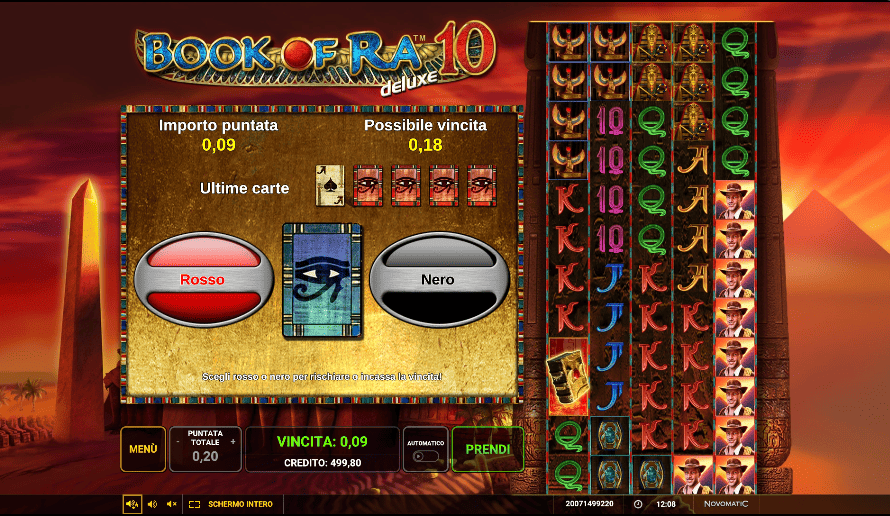 raddoppiate le vincite in Book of Ra Deluxe 10